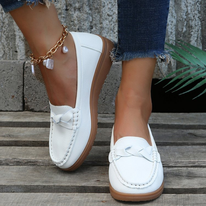 Orthopedic Women Shoes Soft Leather Slip On Loafers Shoes