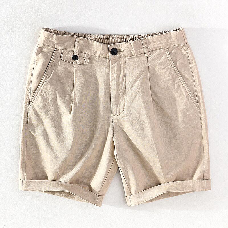 Drawstring Elastic Waist Casual Shorts