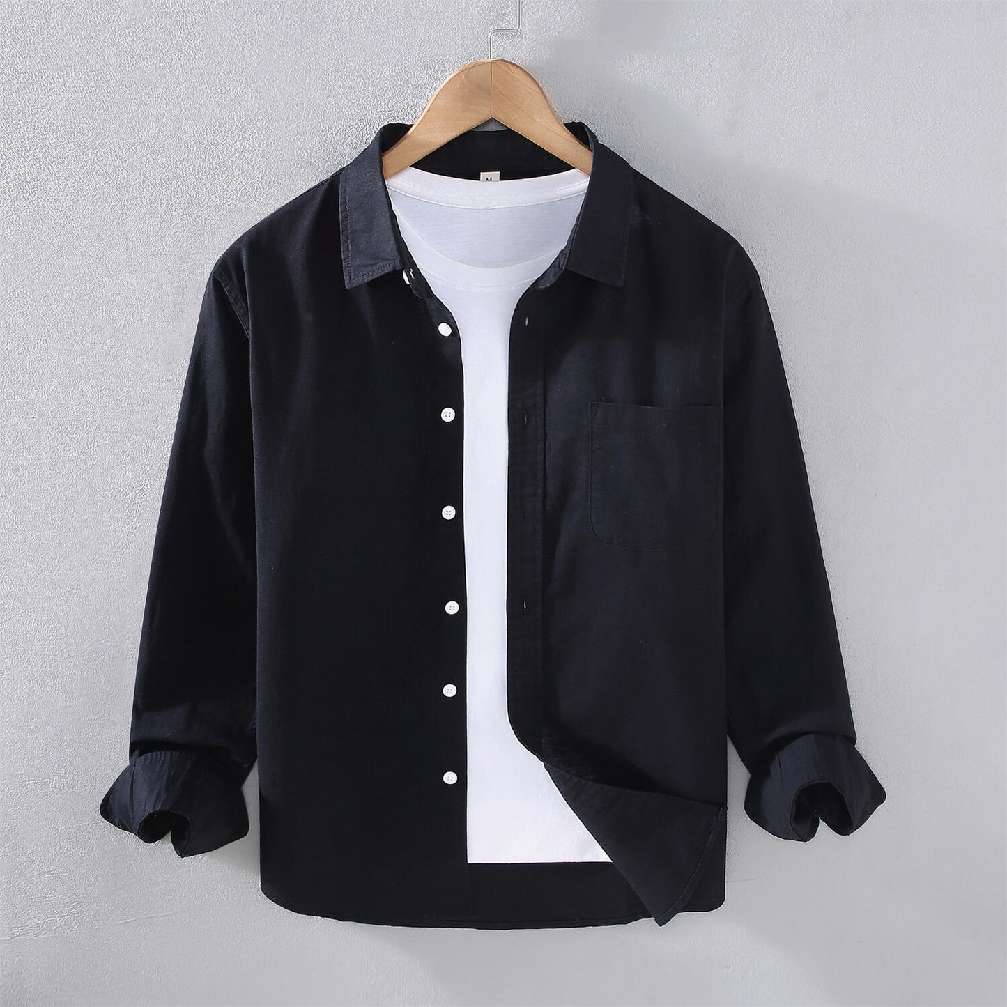 Retro Linen Cotton Long Sleeve Shirt