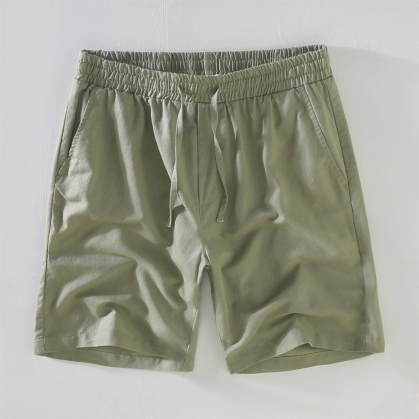 Cotton Linen Drawstring Shorts