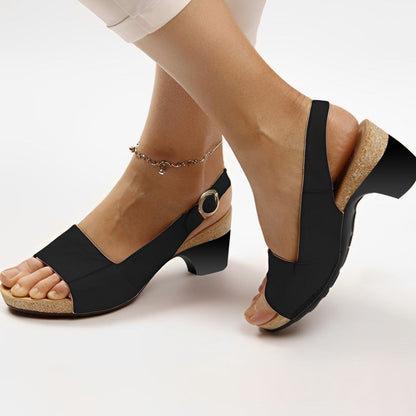 Women Sandal Breathable Arch Support Wedge Slip On Vintage Summer