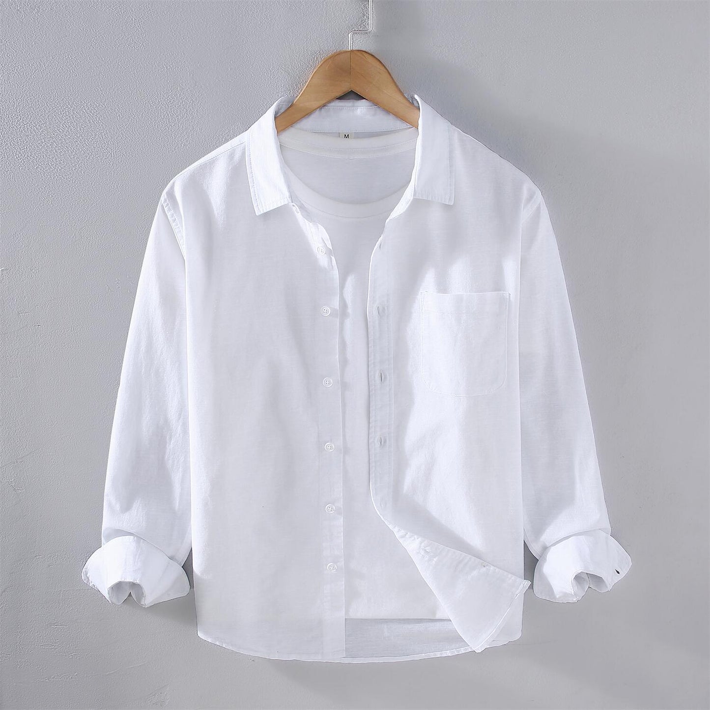 Retro Linen Cotton Long Sleeve Shirt