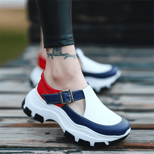 Women Sneakers Solid Color Platform Thick Bottom Ladies Flats Breathable Vulcanized Shoes Casual Female Sports Shoes 2022 - Smiths Picks - Orthopedic Shoes & Sandals