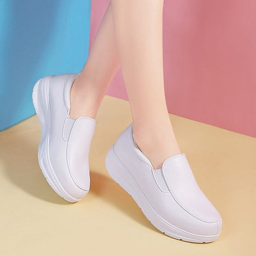 Winter Women's Leather Orthopedic Slip-ons For Women Comfortable Nurse Walking Shoes - Smiths Picks - Orthopedic Shoes & Sandals